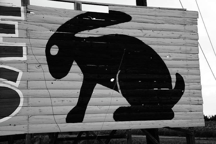Route 66 - Jack Rabbit Trading Post 2008 BW Photograph by Frank Romeo