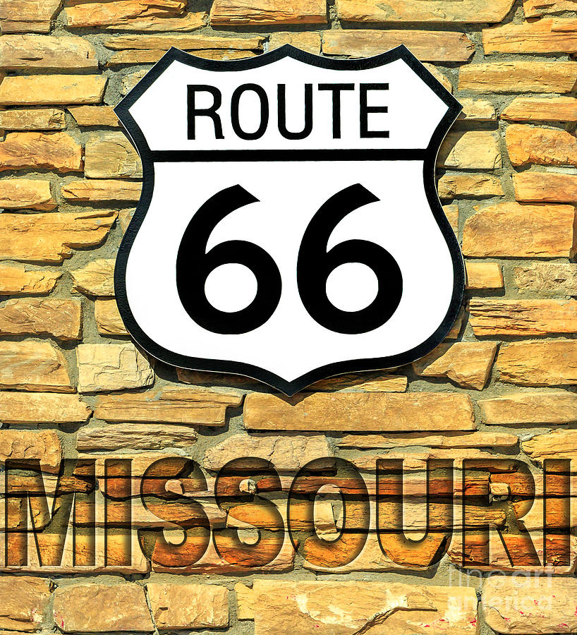 Route 66 Missouri sign Photograph by Benny Marty