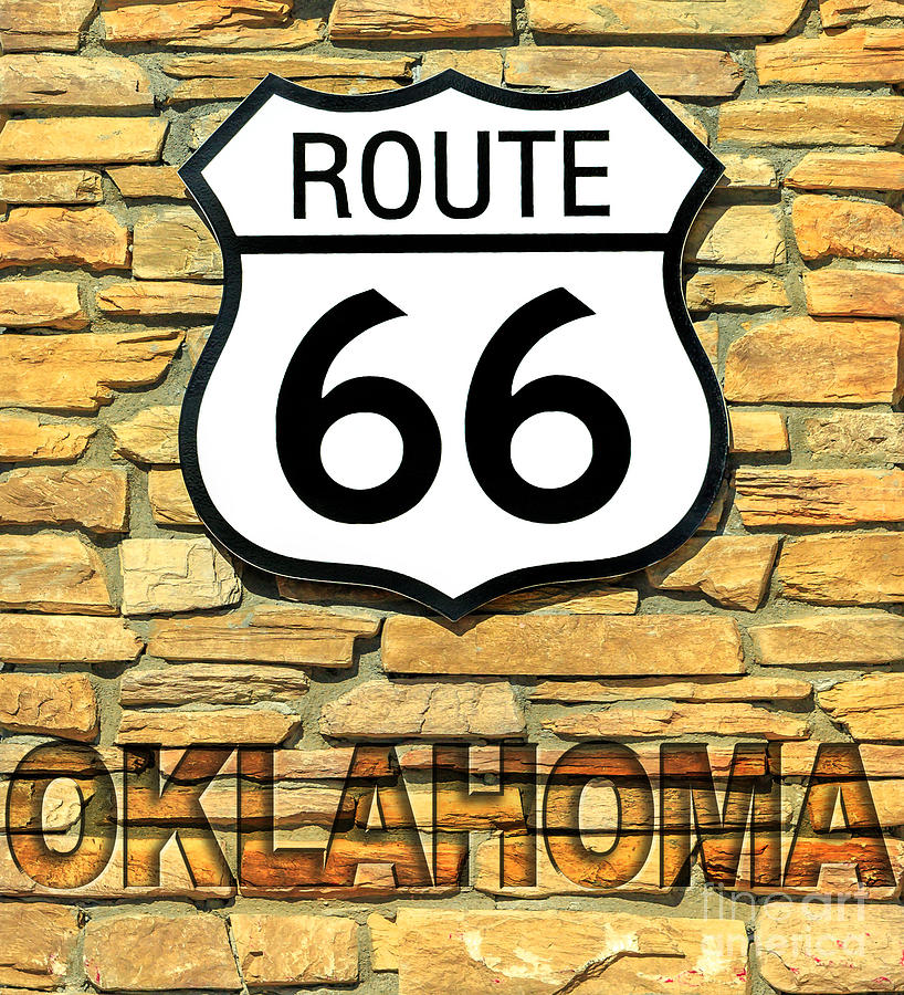 Route 66 Oklahoma sign Photograph by Benny Marty