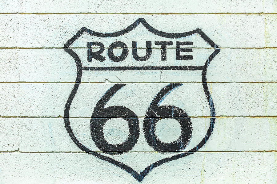 Route 66 sign background Photograph by Benny Marty