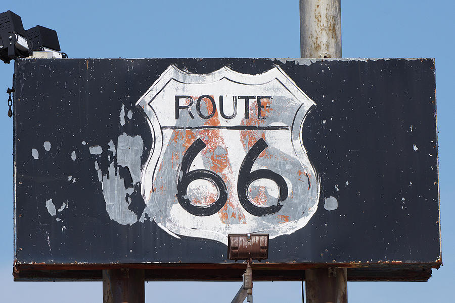 Route 66 Sign Photograph by Deborah Ritch
