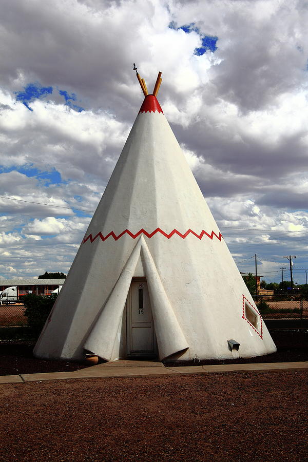 Vintage Photograph - Route 66 - Wigwam Motel Teepee 2008 by Frank Romeo