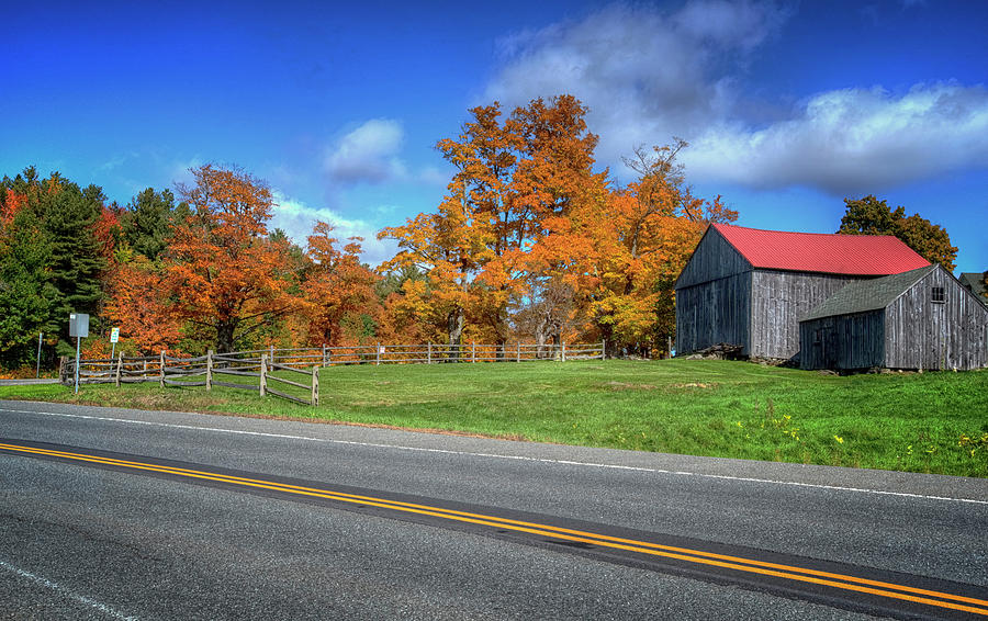 Route 9 Autumn Photograph by Tom Singleton