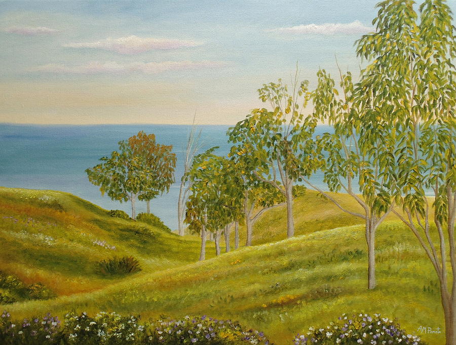 Tree Painting - Beachhead Of Eucalyptuses by Angeles M Pomata