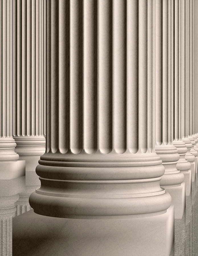 Row Of Ionic Marble Columns Photograph by Harald Sund