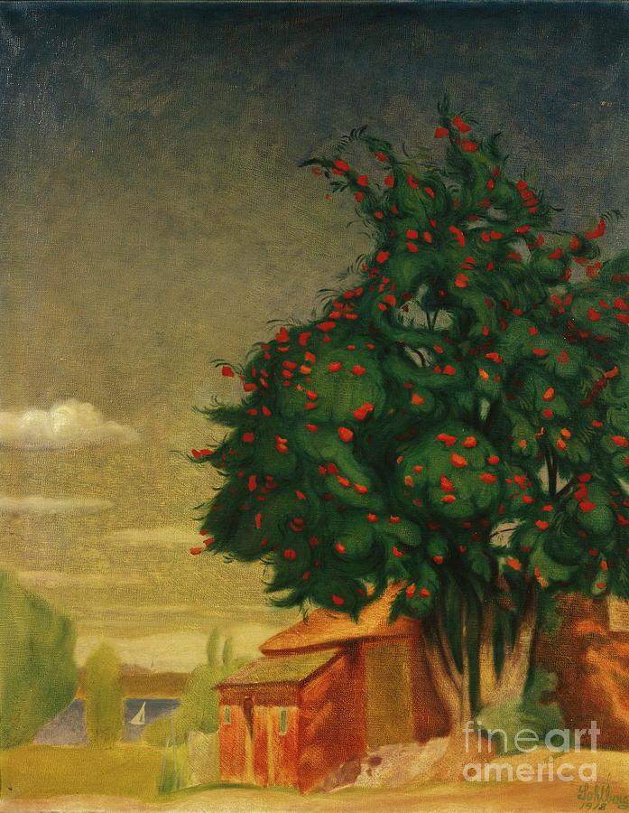 Rowan Tree, 1918 Painting by Harald Sohlberg