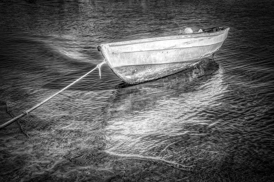 Rowboat in Black and White Photograph by Debra and Dave Vanderlaan