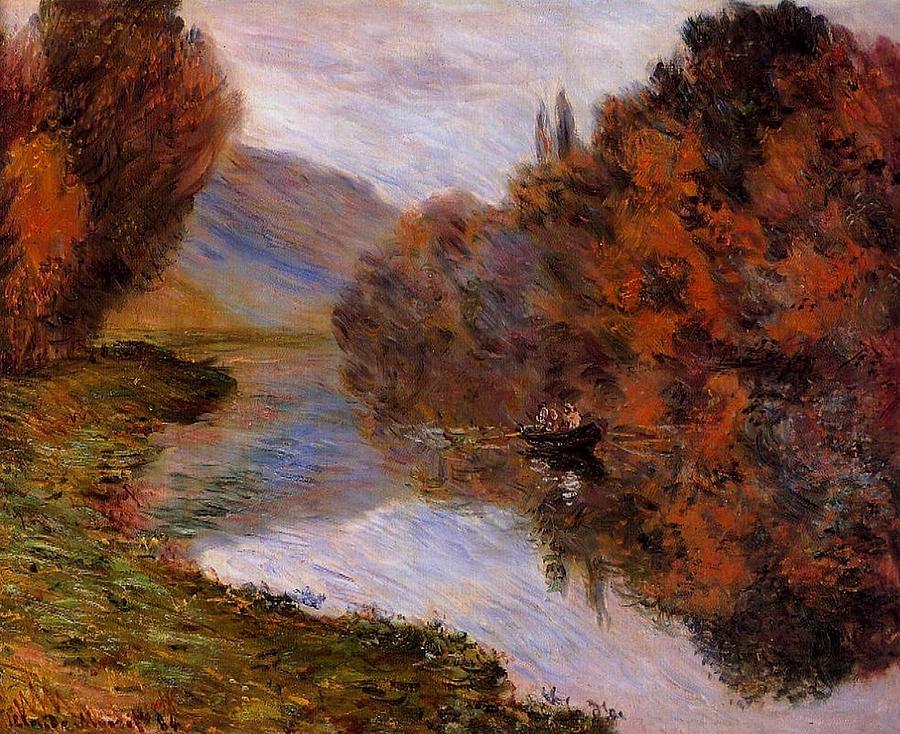 Rowboat On The Seine At Jeufosse, 1884 Painting