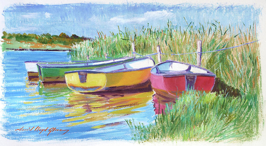 Rowboats Plein Air Painting