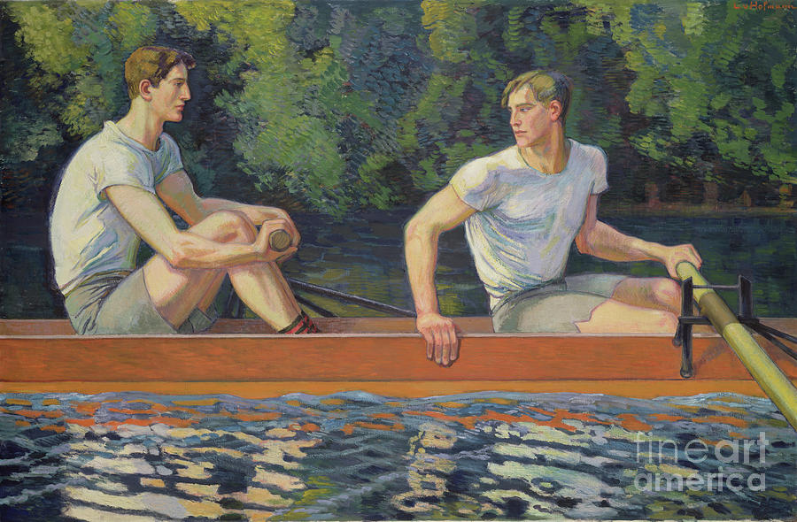 Rowers Painting by Ludwig Von Hofmann.