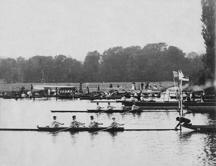 Rowing Regatta Photograph by Henry Guttmann Collection