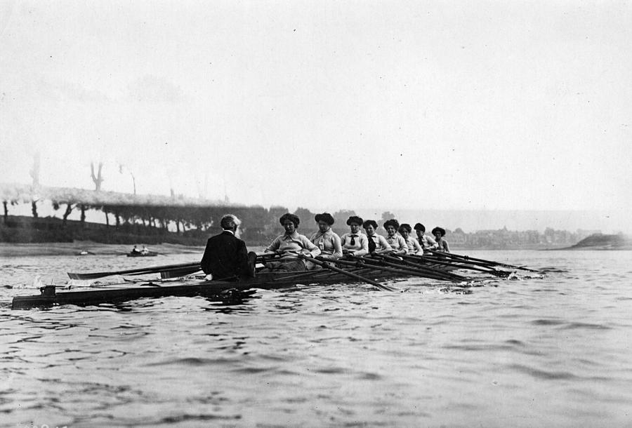 Rowing Upstream Photograph by Topical Press Agency