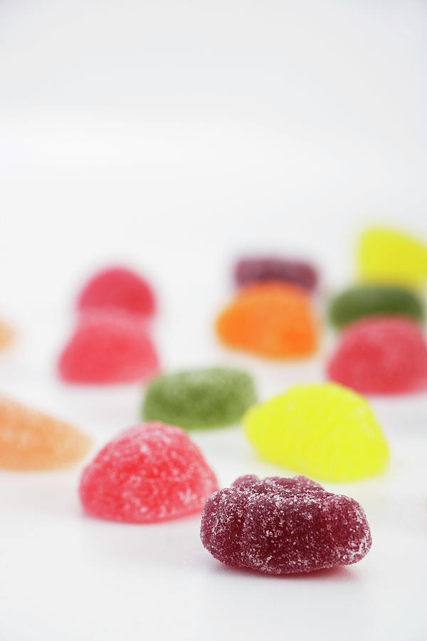 Rows Of Sugared Gumdrops On Paper Photograph by Asia Images