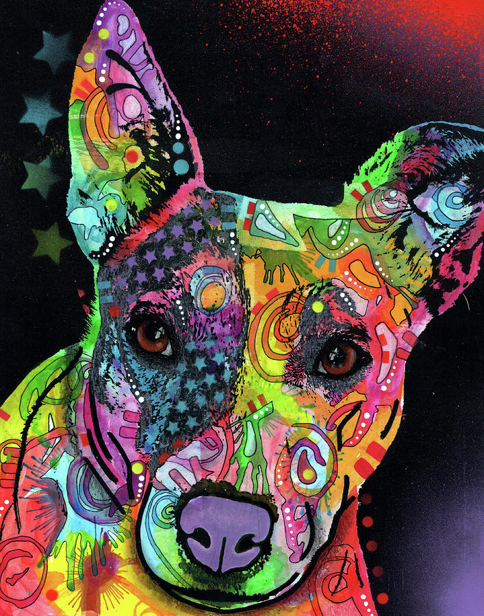 Animal Mixed Media - Roxy by Dean Russo