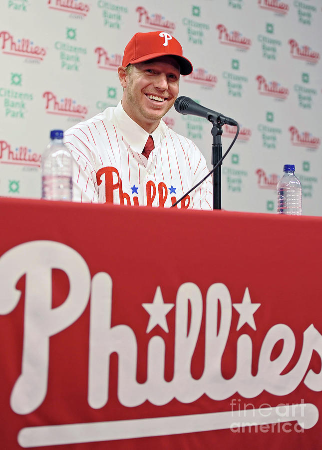 Roy Halladay Press Conference Photograph by Drew Hallowell