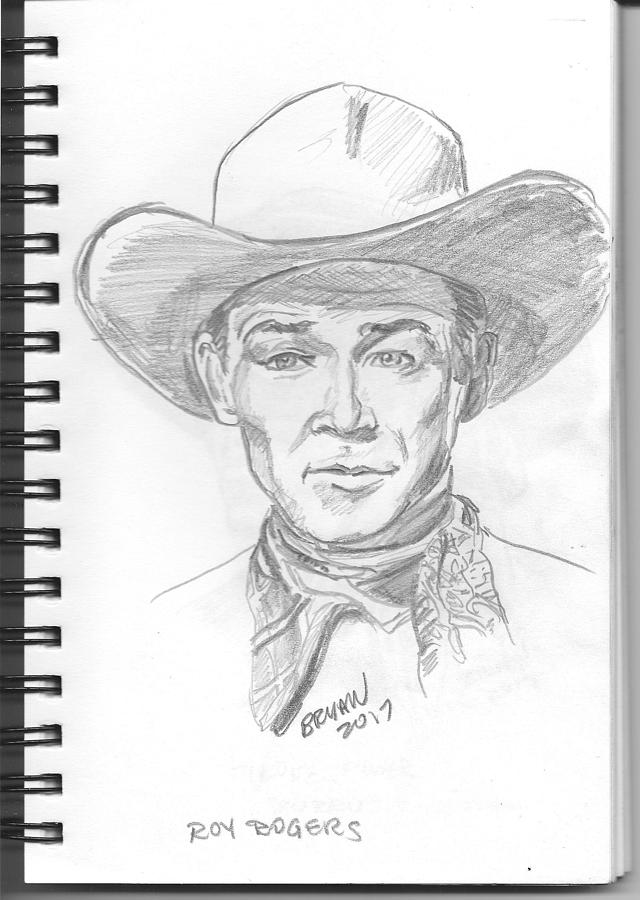 Roy Rogers Drawing by Bryan Bustard