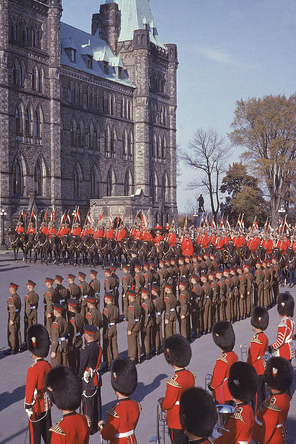 Canadian Photograph - Royal Canadian Mounted Police by Alfred Eisenstaedt