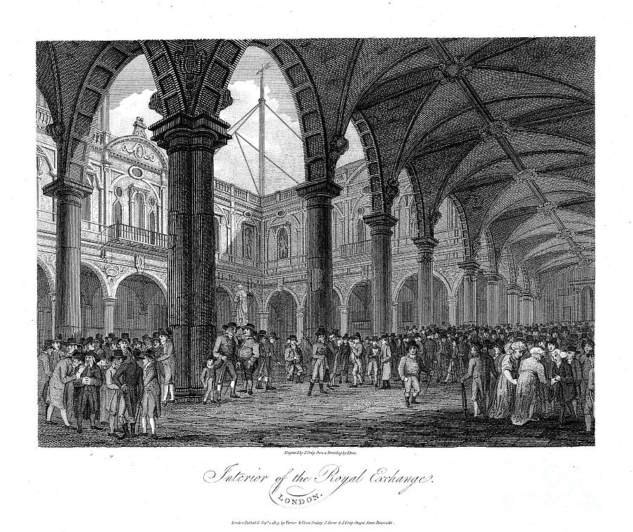 Royal Exchange, London, Late 18th Drawing by Print Collector