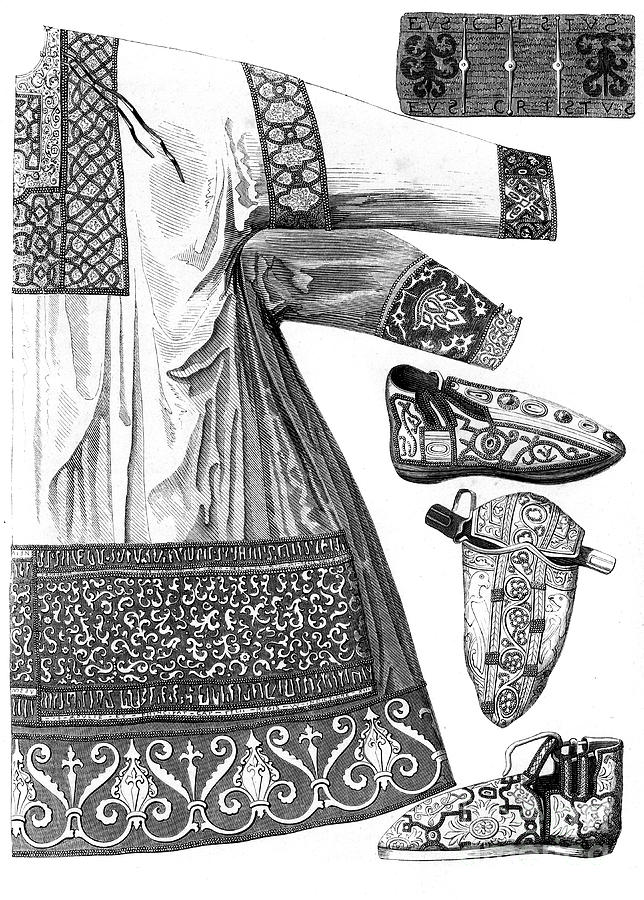 Royal Garments Of Charlemagne 742-814 by Print Collector