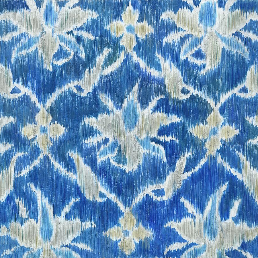 Pattern Painting - Royal Ikat II by Megan Meagher