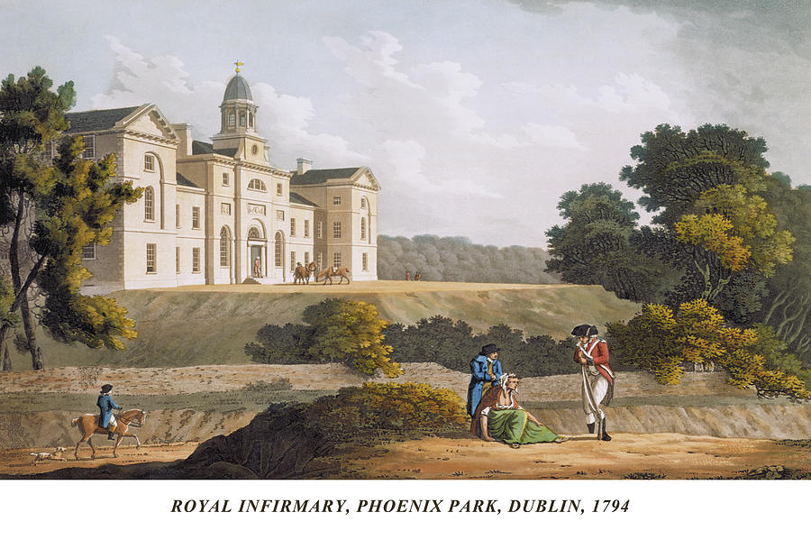 Royal Infirmary, Phoenix Park, Dublin, 1794 Painting by James Malton ...