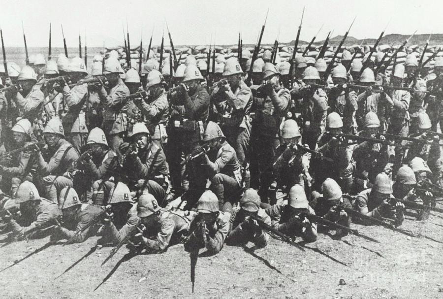 Royal Munster Fusiliers Form A Square For A Photograph During The Boer War, 1900 Photograph by Irish Photographer