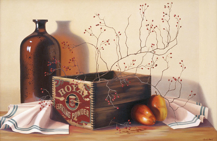 Royal Rose Hips Painting by Cecile Baird