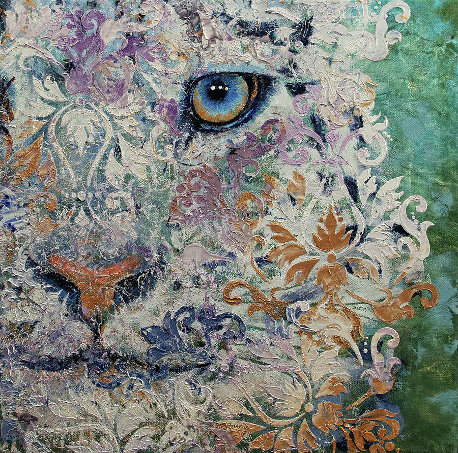 Royal Snow Leopard Painting by Michael Creese