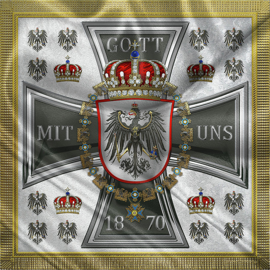 Waving Royal Standard of the Crown Prince of Prussia 1871-1892 Digital Art by Serge Averbukh