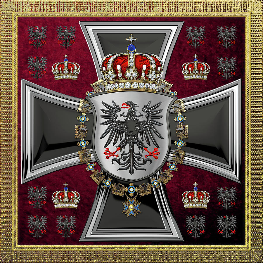 Waving Royal Standard of the King of Prussia 1844-1871  Digital Art by Serge Averbukh