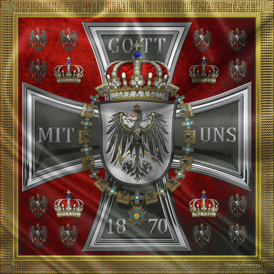 Waving Royal Standard of the King of Prussia 1871-1892 Digital Art by Serge Averbukh