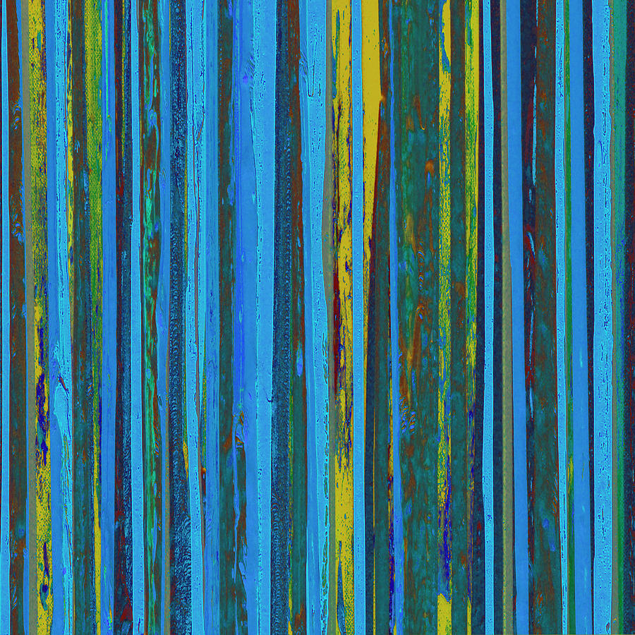Abstract Painting - Royal Stripes I by Ricki Mountain