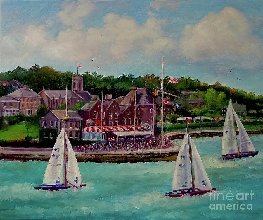 Royal Yacht Squadron, 2021 Painting by Lee Campbell