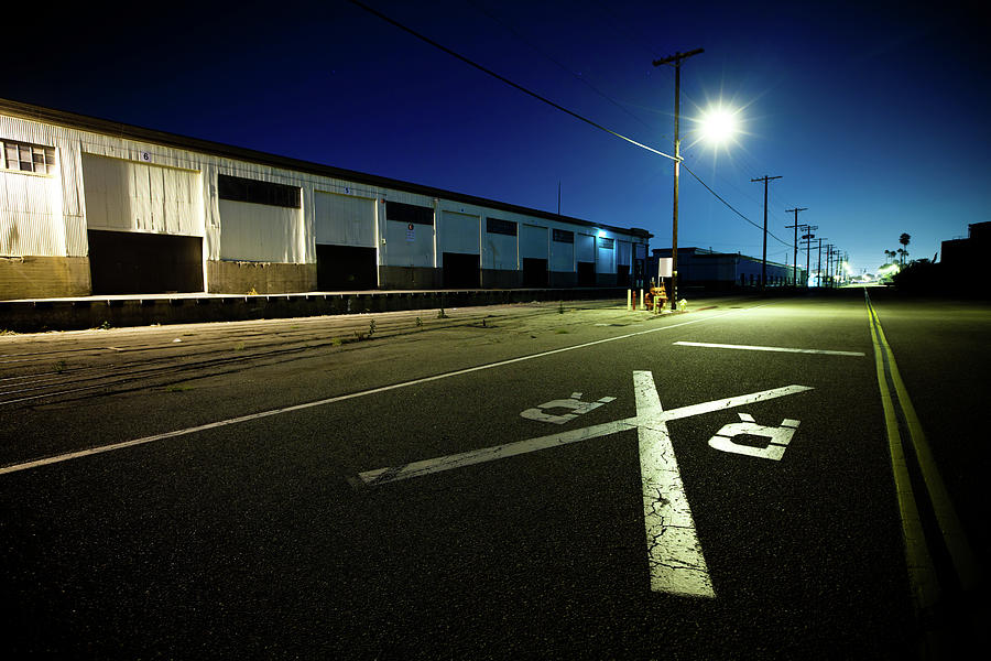 Rr Crossing At Night Photograph by Hal Bergman