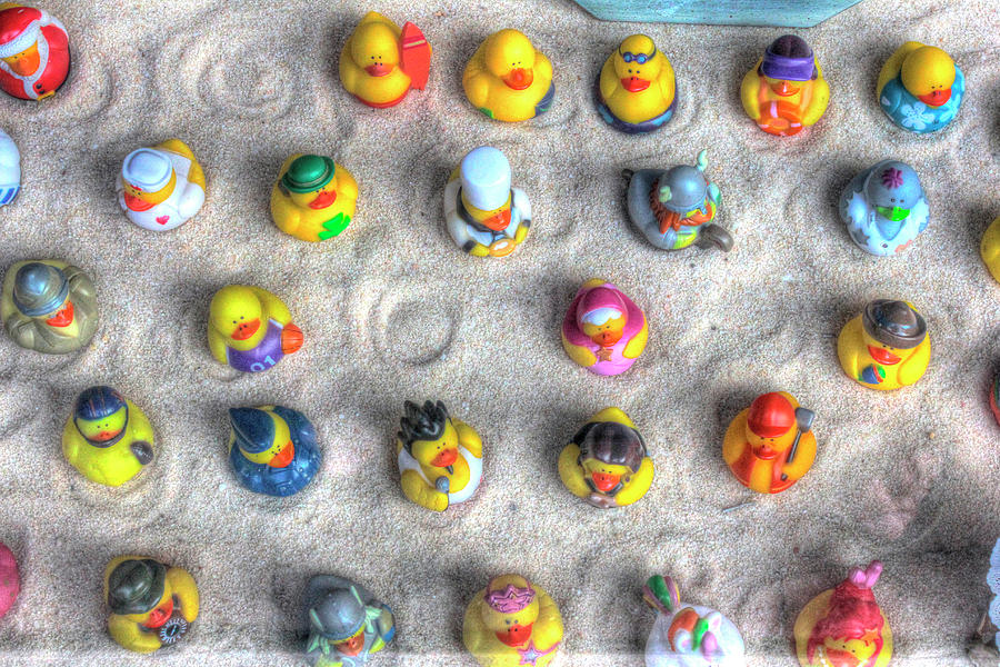 Toy Photograph - Rubber Duckies From Above by Robert Goldwitz