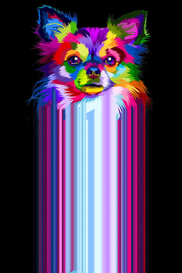Rubino Dog Puppy Canine K9 Pets Gift Funny Cute Painting by Tony Rubino