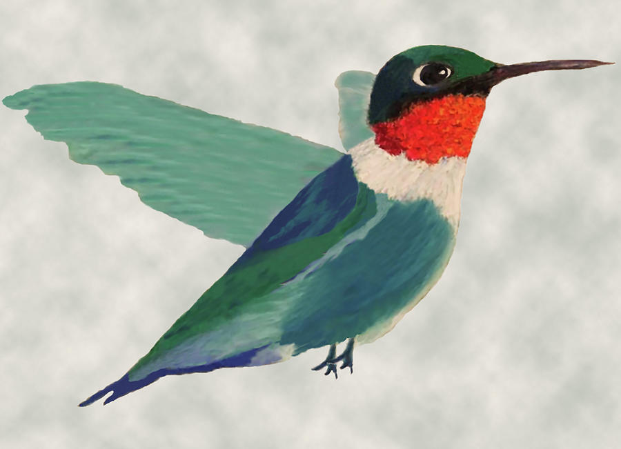 Ruby Throated Hummingbird 1 by Connie Spencer Ruby Throated Hummingbird 1 by Connie Spencer