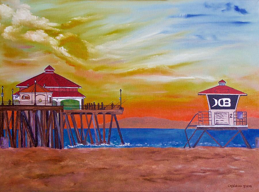 Rubys On Huntington Beach Pier Painting