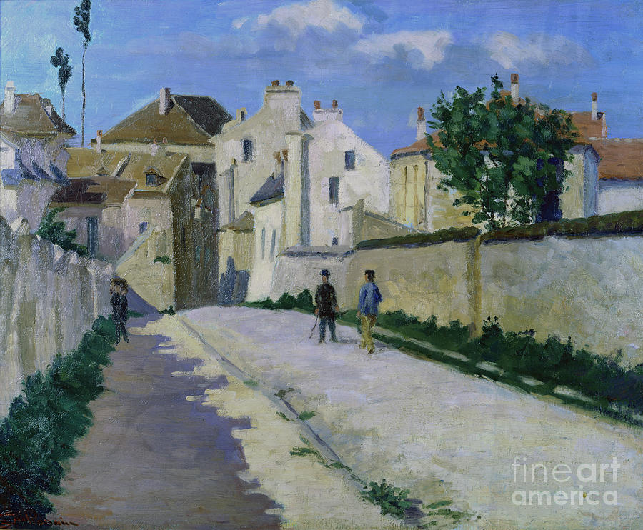 French Town Painting - Rue De Clamart At Vanves, C.1873 by Armand Guillaumin