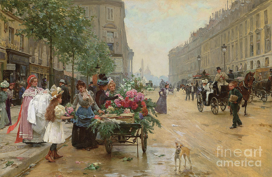 Rue Royale, Paris, 1898  Painting by Louis de Schryver