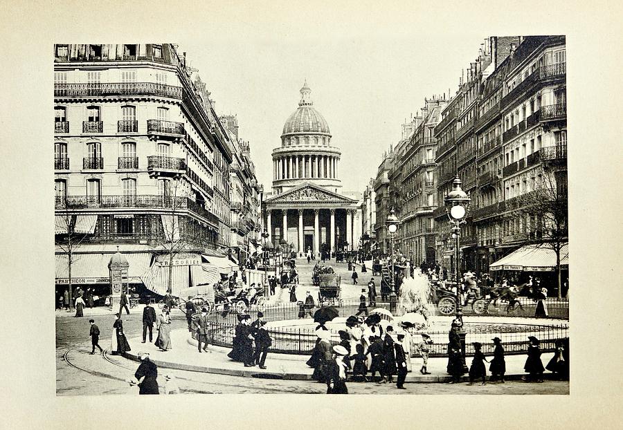 Rue Soufflot Paris 1900 Photograph by Ira Shander