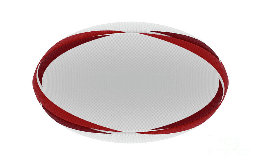 Rugby Ball Red Design Digital Art