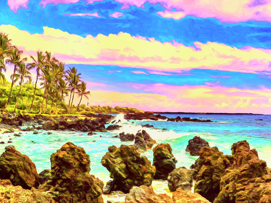 Rugged Maui Coast Painting by Dominic Piperata