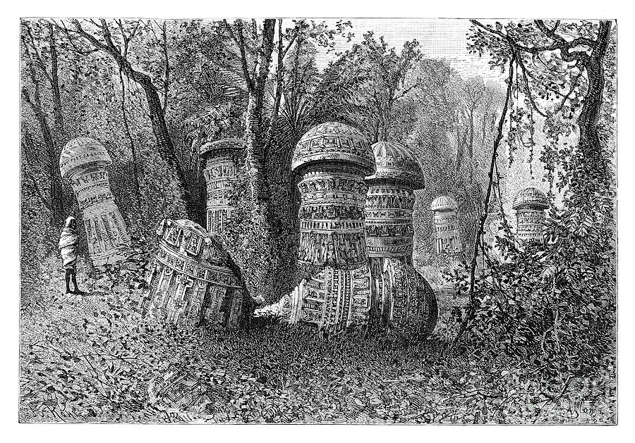Ruins Of An Ahom Temple, Dinajpur Drawing by Print Collector