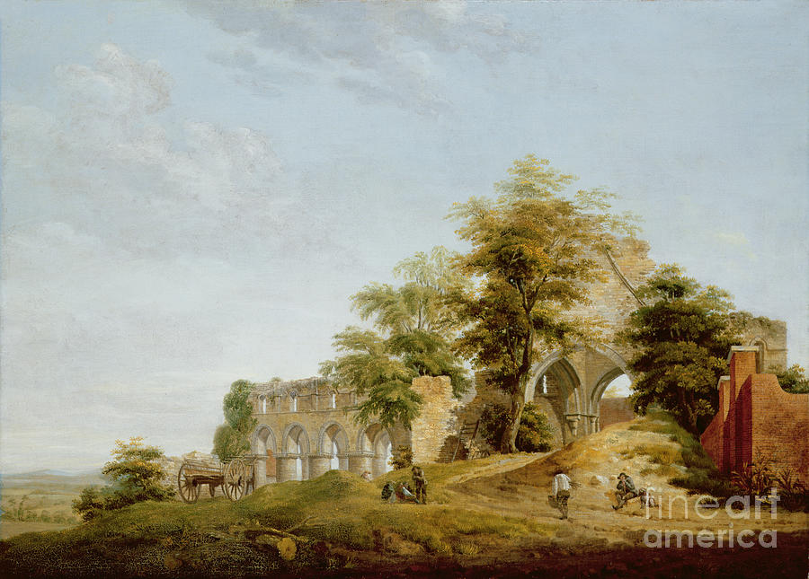 Ruins Of Buildwas Abbey, 1770 Painting by Michael Rooker