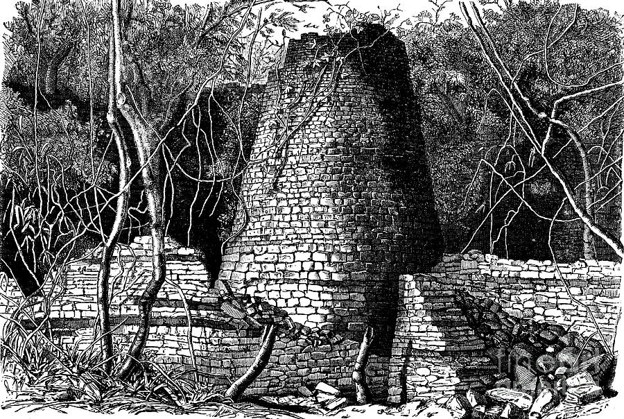 Ruins Of Great Zimbabwe, Africa, 1892 Drawing by Print Collector