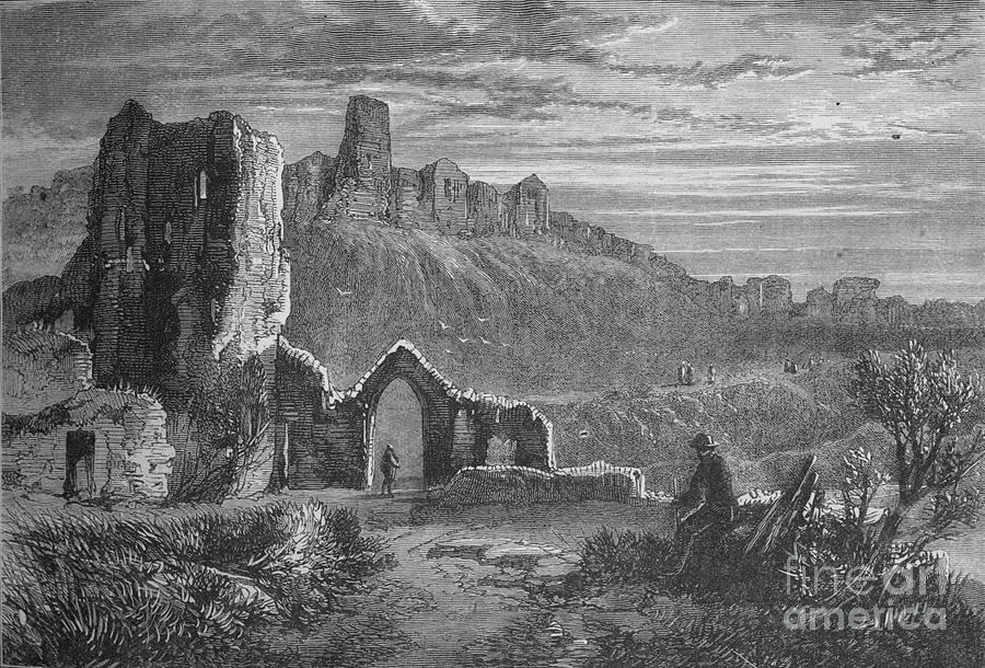 Ruins Of Hastings Castle C1880 By Print Collector