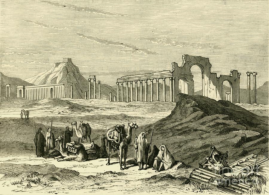 Ruins Of Palmyra Drawing by Print Collector