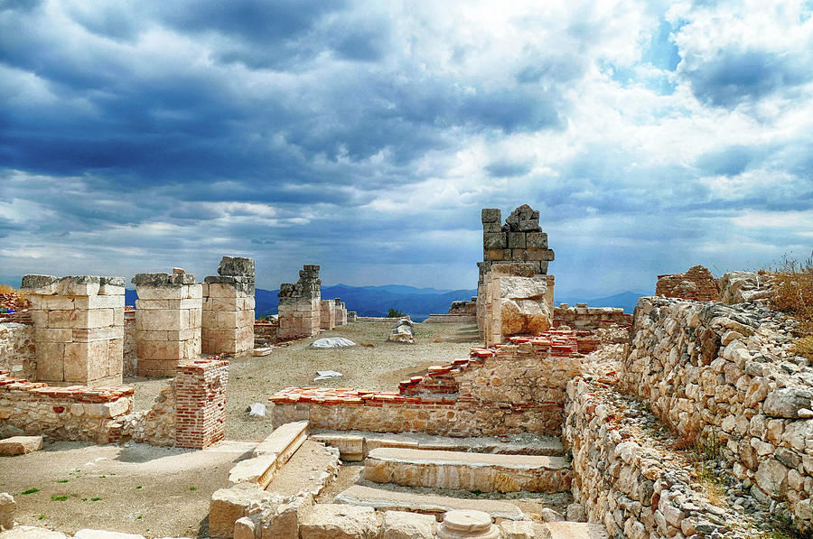 Ruins of Roman baths at Sagalassos Photograph by Steve Estvanik