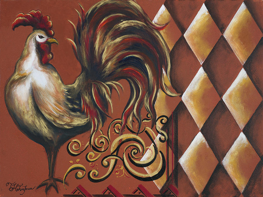 Rooster Painting - Rules The Roosters I by Tiffany Hakimipour